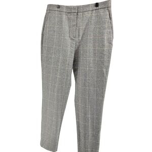 Massimo Dutti Windowpane Plaid Career Pants Trousers Business Casual sz6‎